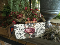 Cabbage Rose Rustic Container