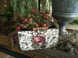 Cabbage Rose Rustic Container