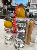 Chippy multilayered colored candle sticks - pair