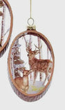 Woodland animals glass ornaments 3 styles