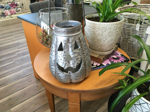 Silver Tin Look Lantern