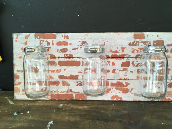 3 Bottle vase wall hanging