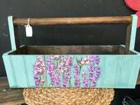 Lavender wood tote