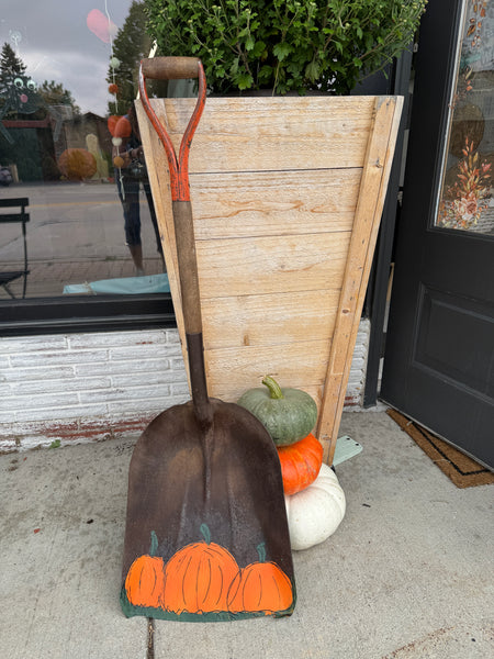 Painted pumpkin shovel