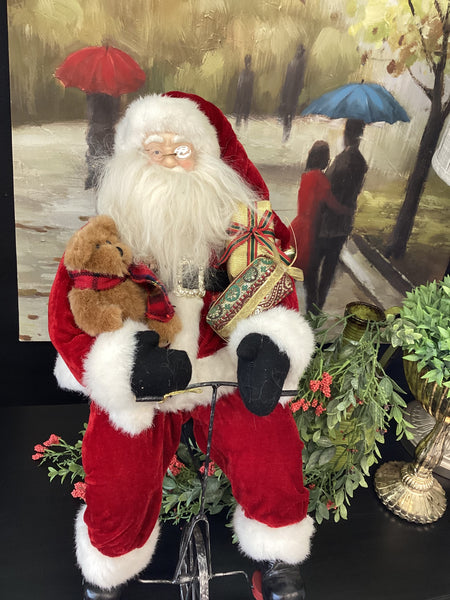 Santa on bike
