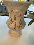 Large tall stone look vase