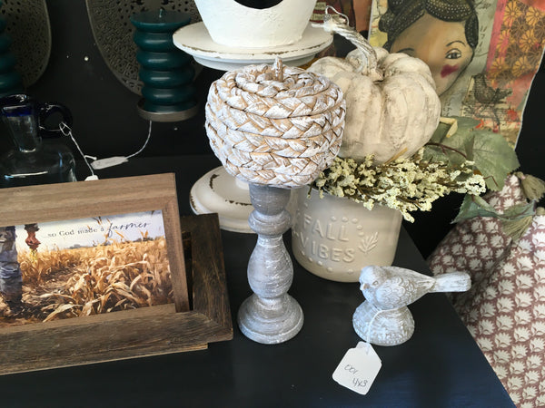 Rope Pumpkin Candle Stick
