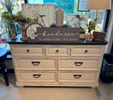 Jonah the faded burlap 7 drawer dresser