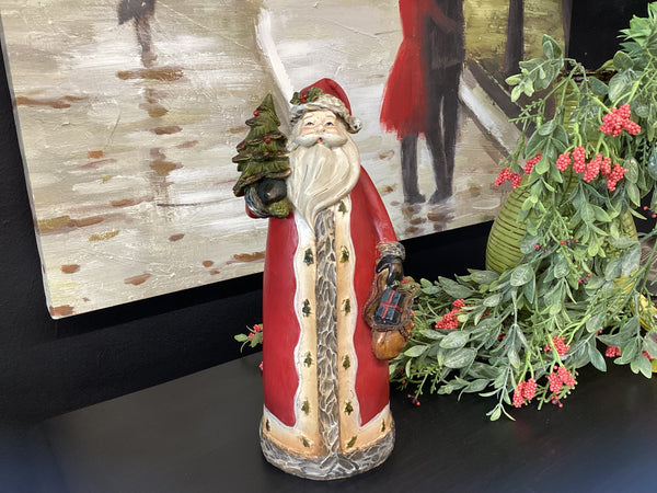 Wood Santa with Tree
