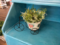 Bike with Wicker Floral Basket