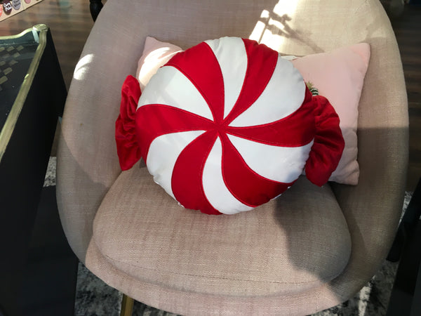 Candy cane pillow