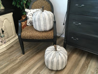 Huge Striped Fabric Pumpkins