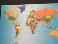 World Map canvas picture