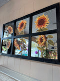 Sunflower mirror black heavy