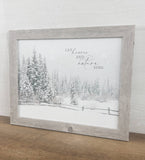 Let Heaven and Nature Sing Winter Christmas Art Sign