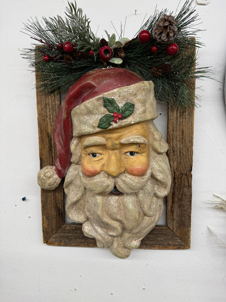 Resin Santa on Barnwood