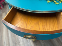 Andie the Azure drum table