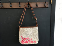 Leaves and Pink Floral Bag
