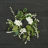 Wispy Ring-Cream Hydrangea candle ring