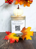Vermont Apple Pie Fall Soy Candle - White Frosted Glass