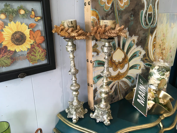 Champagne Candlesticks - Pair