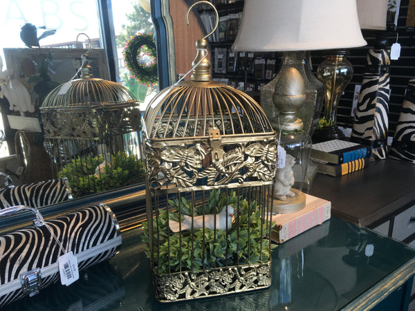 Gold Black Bird Cage