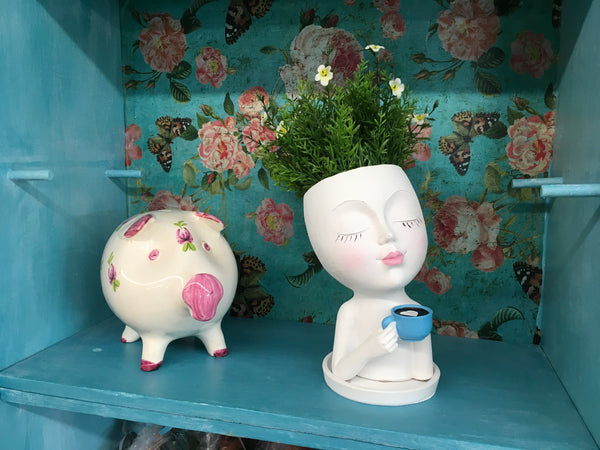 Face Vase - Drinking Coffee