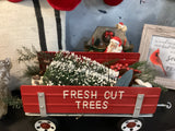 Fresh Cut Trees Wagon W/ 2 Bunnies