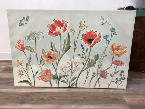 Flower Canvas Green