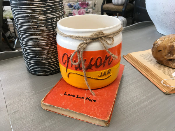 Candy Corn Mason Vase
