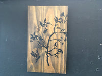 Rustic Wood Hummingbird Sign