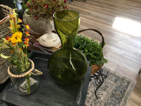 Green Glass Vase