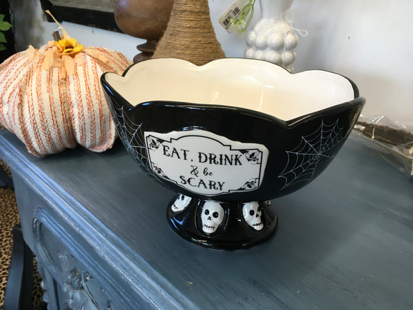 Halloween Stemmed Bowl