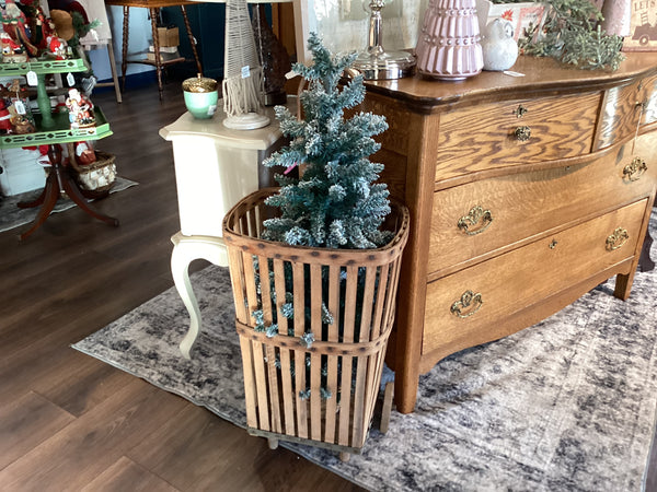 Tree in Antique Wood Cart