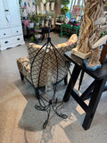 Black metal oval plant holder