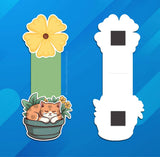 Sleeping Cat Plant Magnetic Bookmark