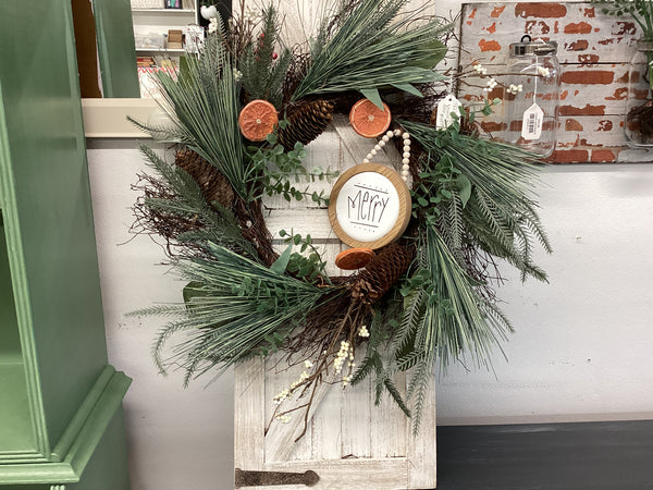 Merry XMas Wreath & Door
