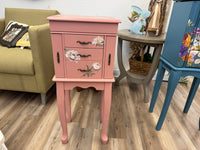 Jamie the rose Vernada Pink floral jewelry armoire