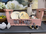 Pink Corabelle Milk Paint tote birds lamb