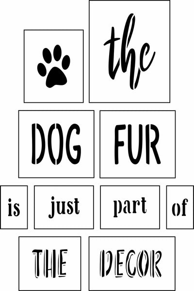 JRV Debi Dog Fur stencil