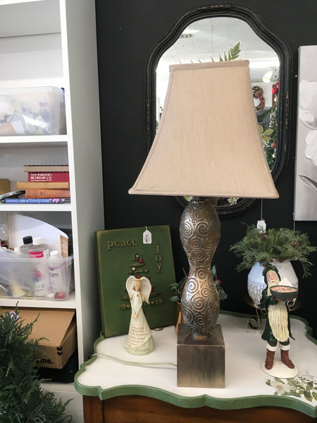 Metallic Lamp with shade