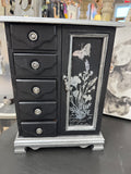 Gorgeous black jewelry box silver transfers