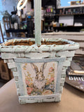 Small Easter Bunny Basket green mint