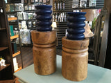 Chunky Wood Candle Holders (Each Sold Separately)