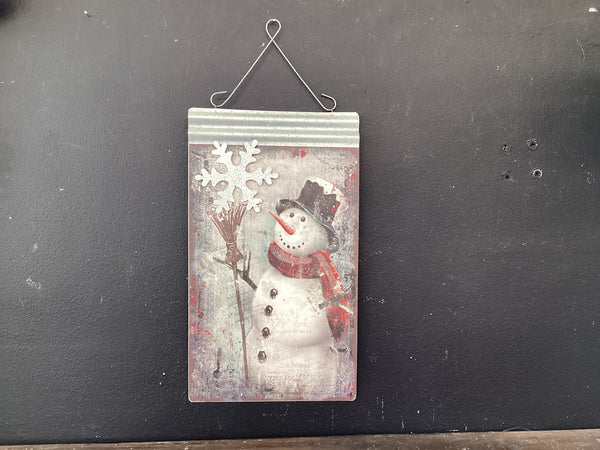 Snowman on Metal Hanger