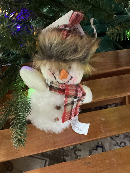 Red Plaid plush ornament