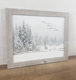 Let Heaven and Nature Sing Winter Christmas Art Sign