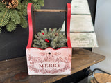 Christmas Wooden Merry Tote