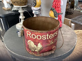 Rooster Tin Bucket