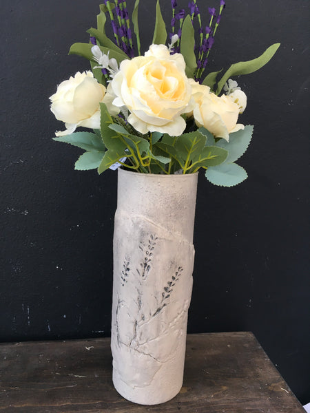Faux pottery vase, floral sold separately